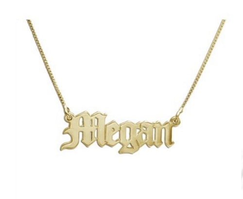 OLD ENGLISH NAME NECKLACE